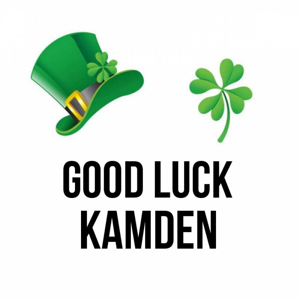 Greetings card с именем, Kamden Good luck на удачу 1 Greetings with text for free download 