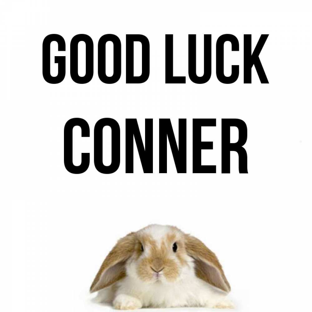 Greetings card с именем, Conner Good luck открытки с произвольным текстом который можно вставить в открытку и создать ее самостоятельно бесплатно онлайн Greetings with text for free download 