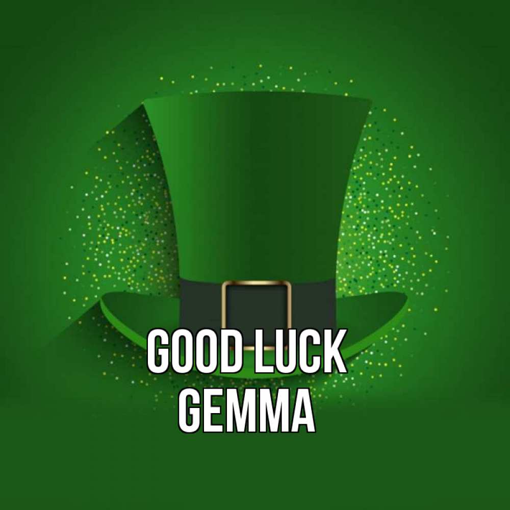 Greetings card с именем, Gemma Good luck фокусник Greetings with text for free download 