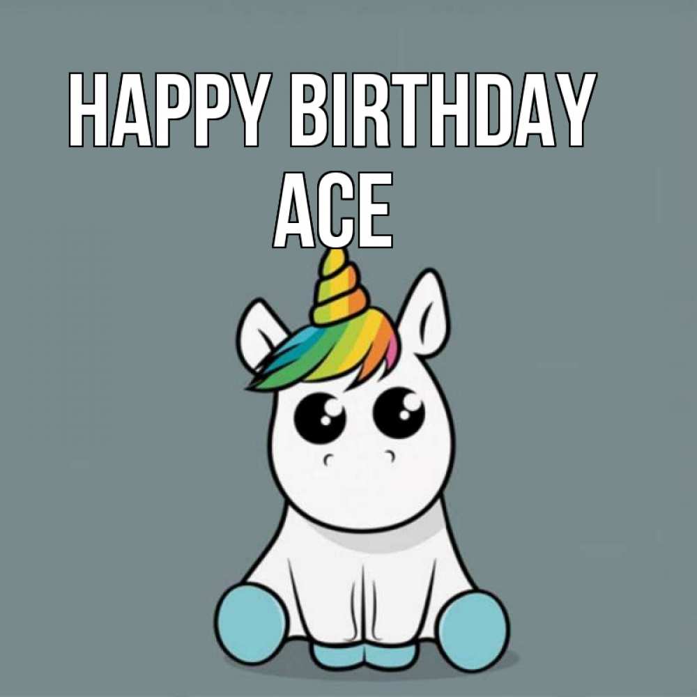 Greetings card с именем, Ace Happy Birthday пони Greetings with text for free download 