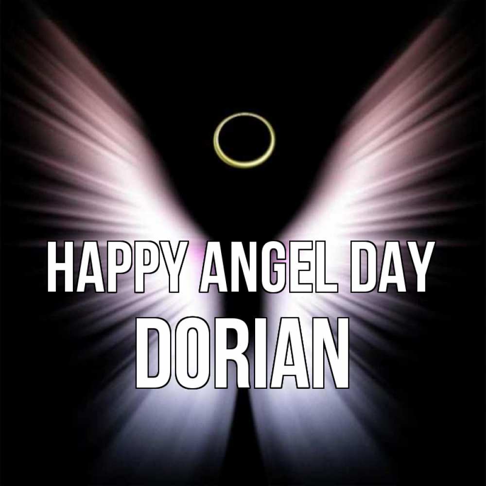 Greetings card с именем, Dorian happy angel day ангел из света Greetings with text for free download 