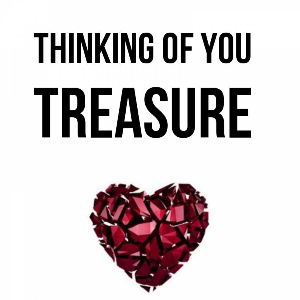 Greetings card с именем, Treasure Thinking of you рубиновое 1 Greetings with text for free download 