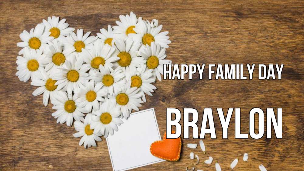 Greetings card с именем, Braylon happy family day с днем семьи Greetings with text for free download 