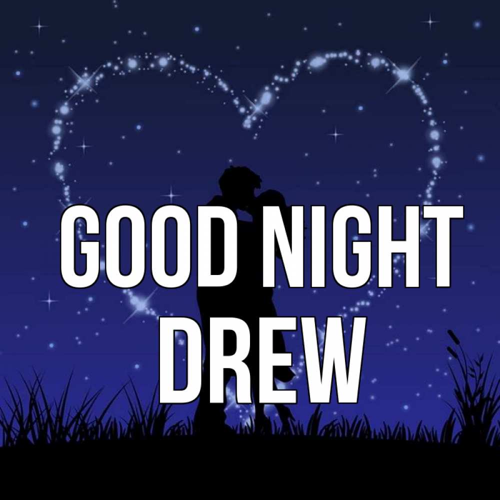 Greetings card с именем, Drew Good night сладких снов Greetings with text for free download 