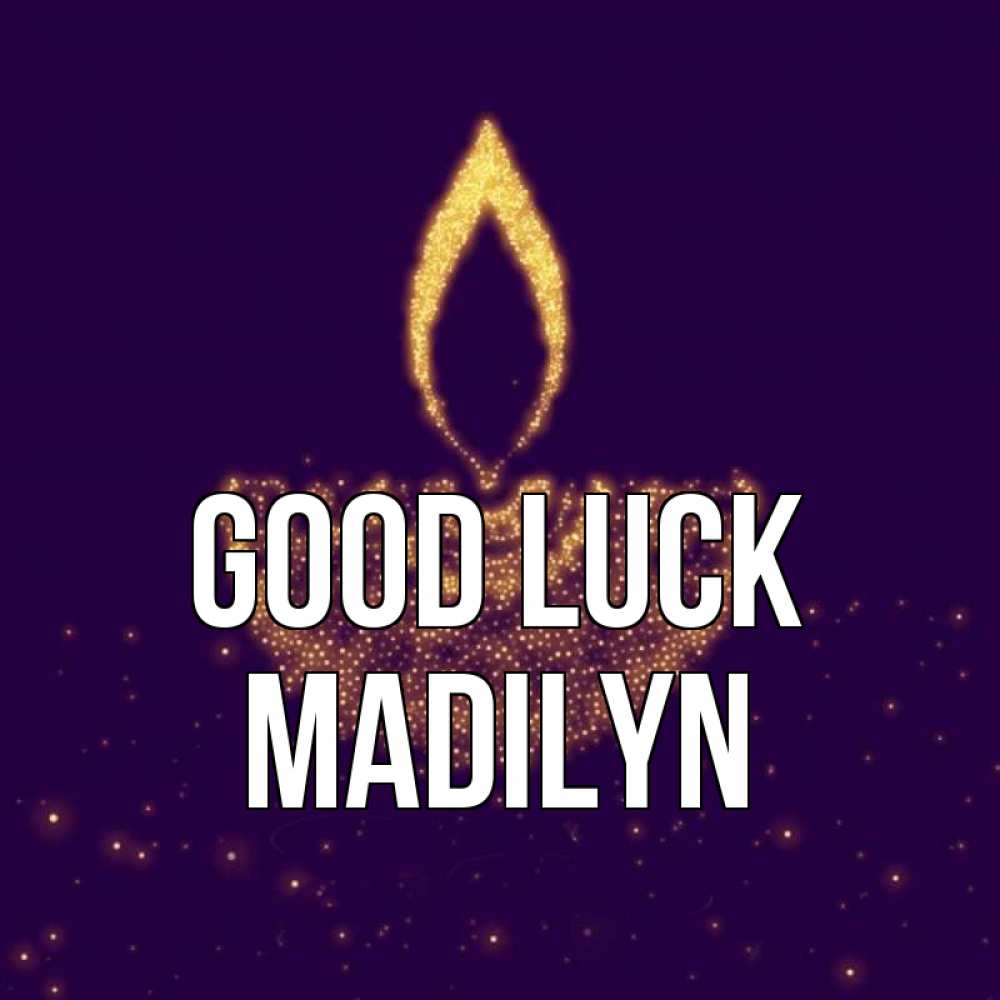 Greetings card с именем, Madilyn Good luck пусть повезет 2 Greetings with text for free download 