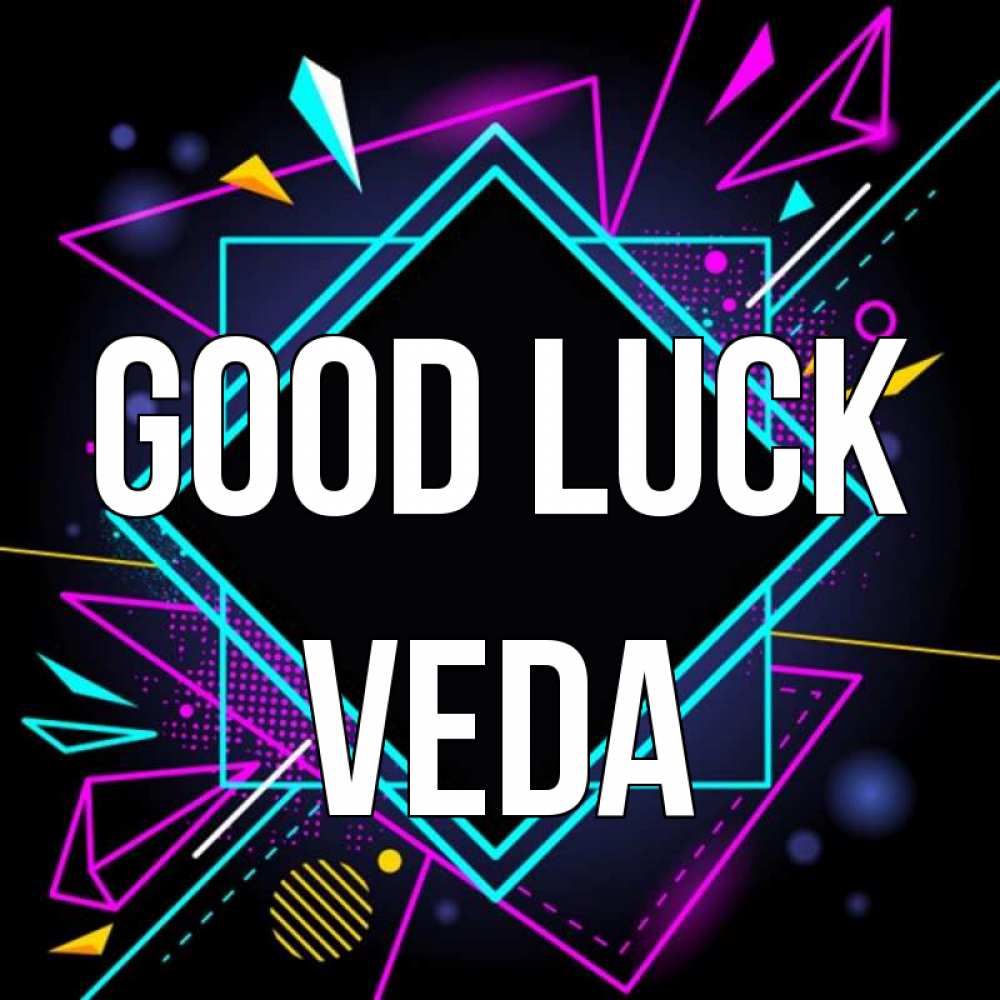 Greetings card с именем, Veda Good luck рамочки Greetings with text for free download 