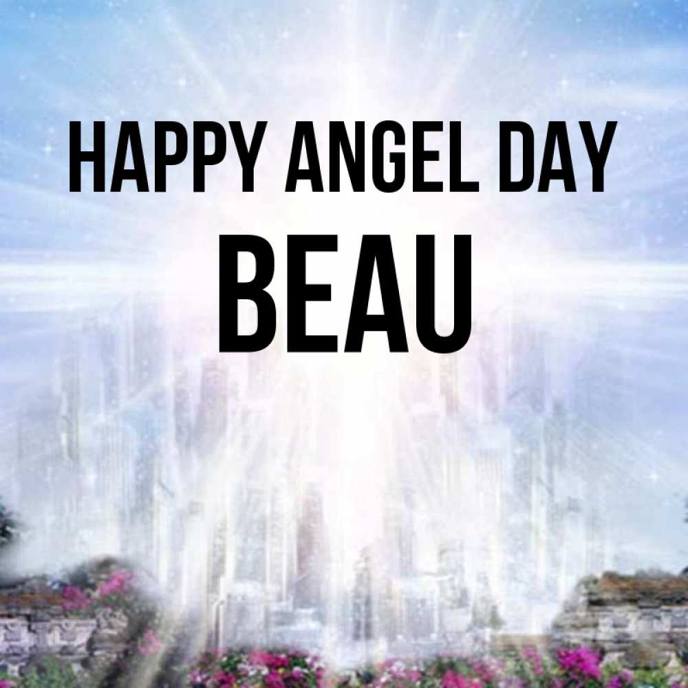 Greetings card с именем, Beau happy angel day небесный свет Greetings with text for free download 