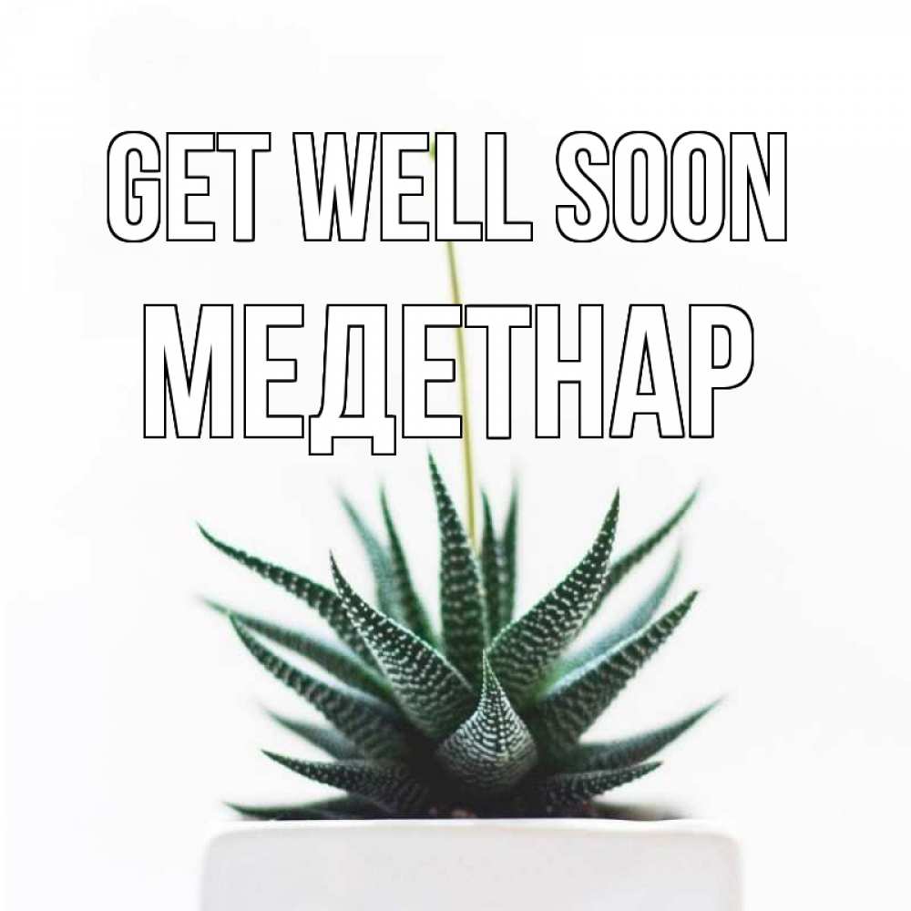 Greetings card с именем, МЕДЕТНАР Get well soon короче это непонятная колючка Greetings with text for free download 