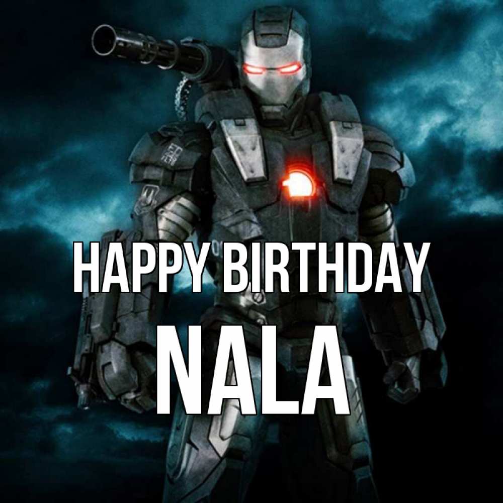 Greetings card с именем, Nala Happy Birthday марвел супергерой в новом костюме Greetings with text for free download 