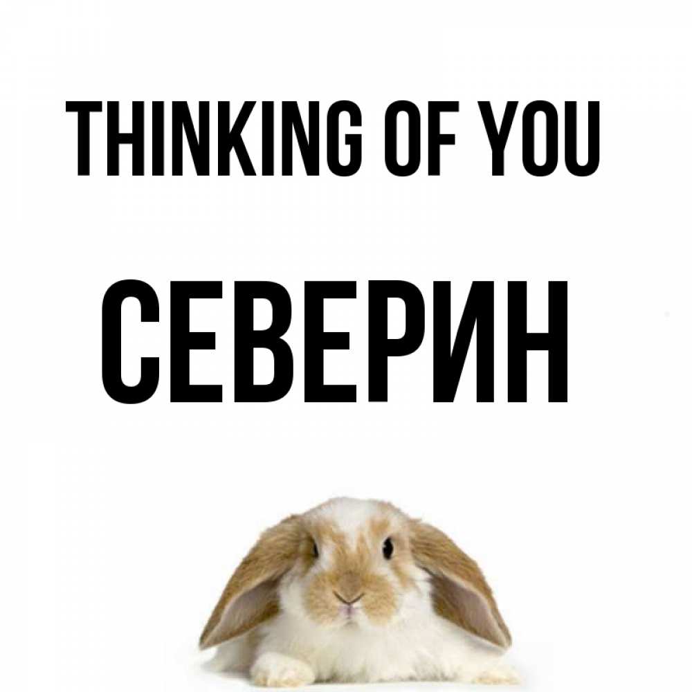 Greetings card с именем, Северин Thinking of you подписать своими руками онлайн Greetings with text for free download 
