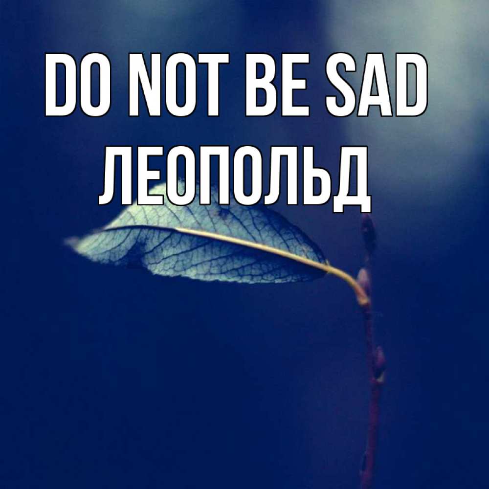 Greetings card с именем, Леопольд Do not be sad растение Greetings with text for free download 