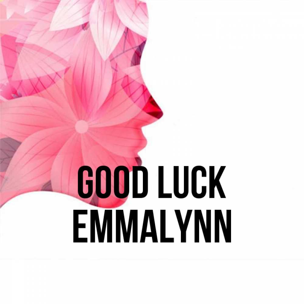 Greetings card с именем, Emmalynn Good luck на удачу Greetings with text for free download 