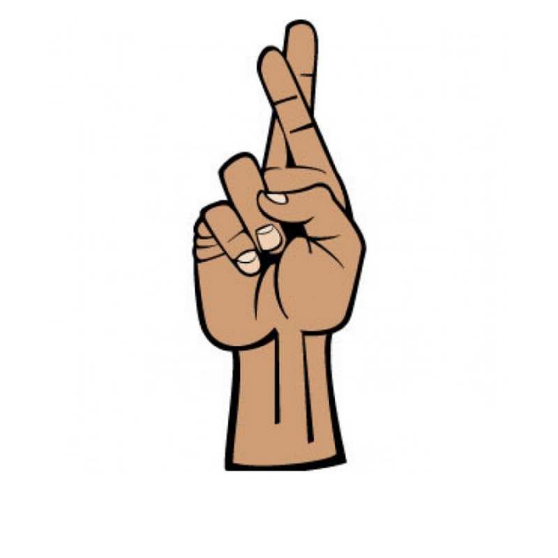 Открытка держим за тебя пальцы  все будет хорошо  Good luck 