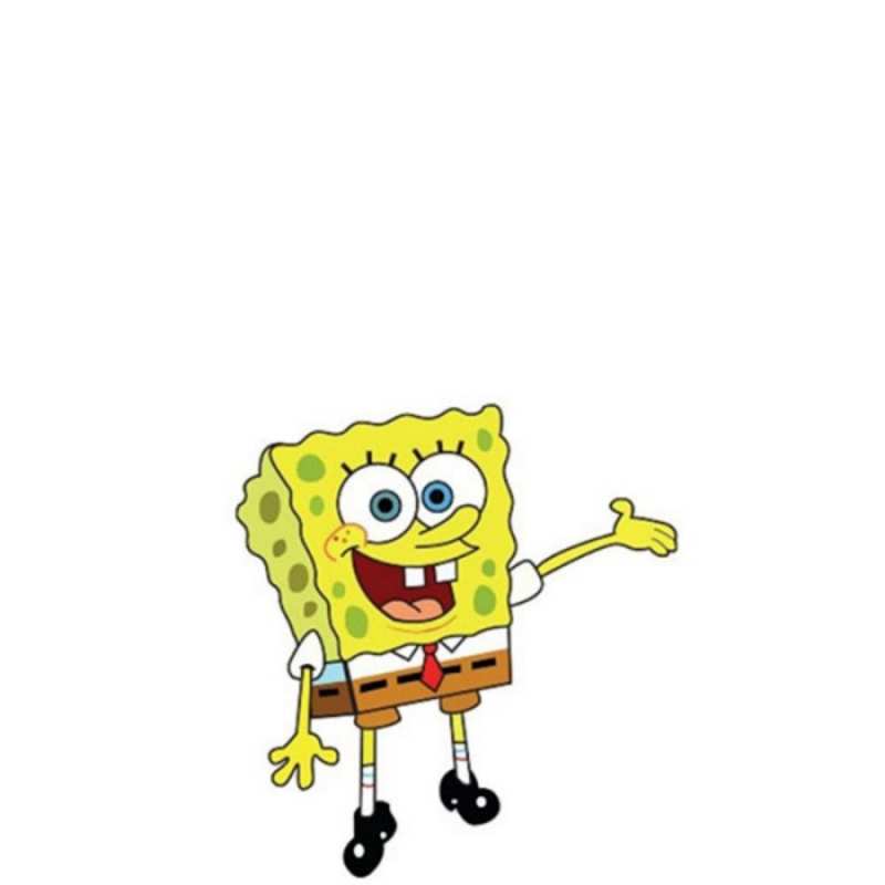 Открытка привет от позитивного губки Боба  спанч Боб на позитиве  Hi 