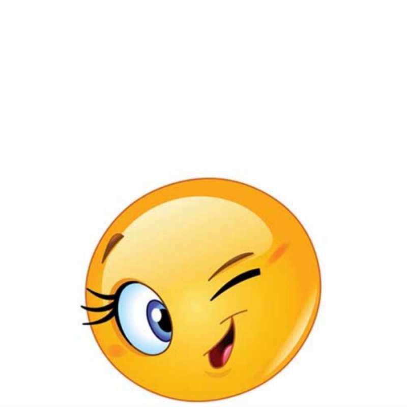 Открытка смайл подмигивает и выражает благодарность открытка с подмигивающим смайлом Thanks 