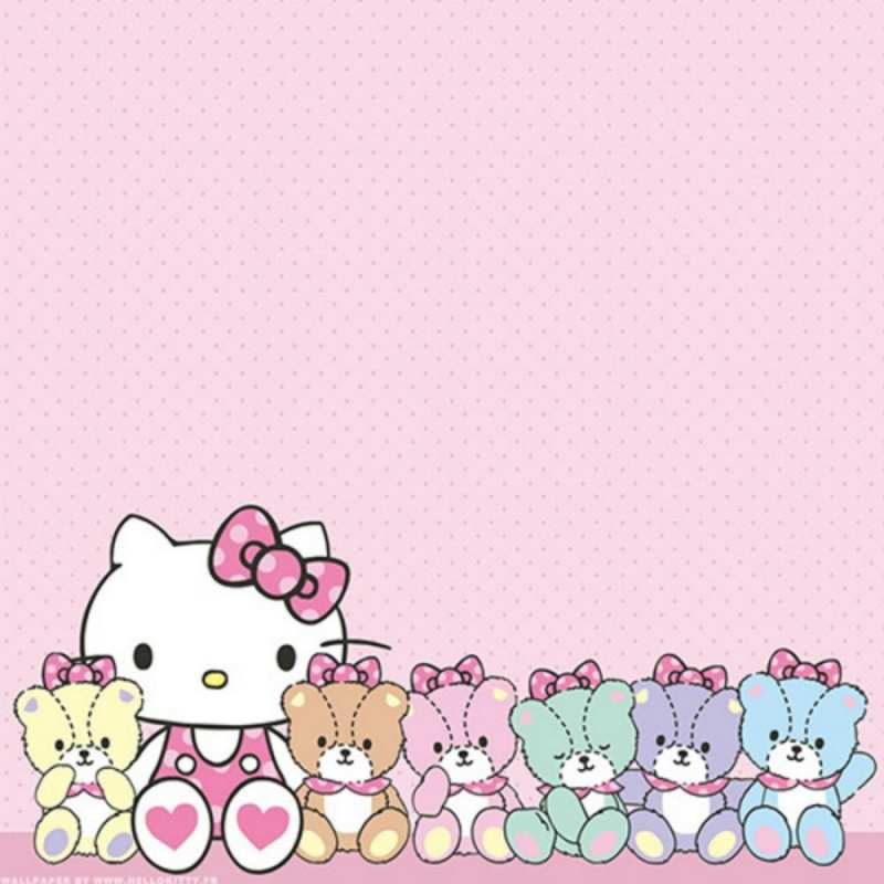 Открытка Хелло Китти  Мишки  Happy Birthday 