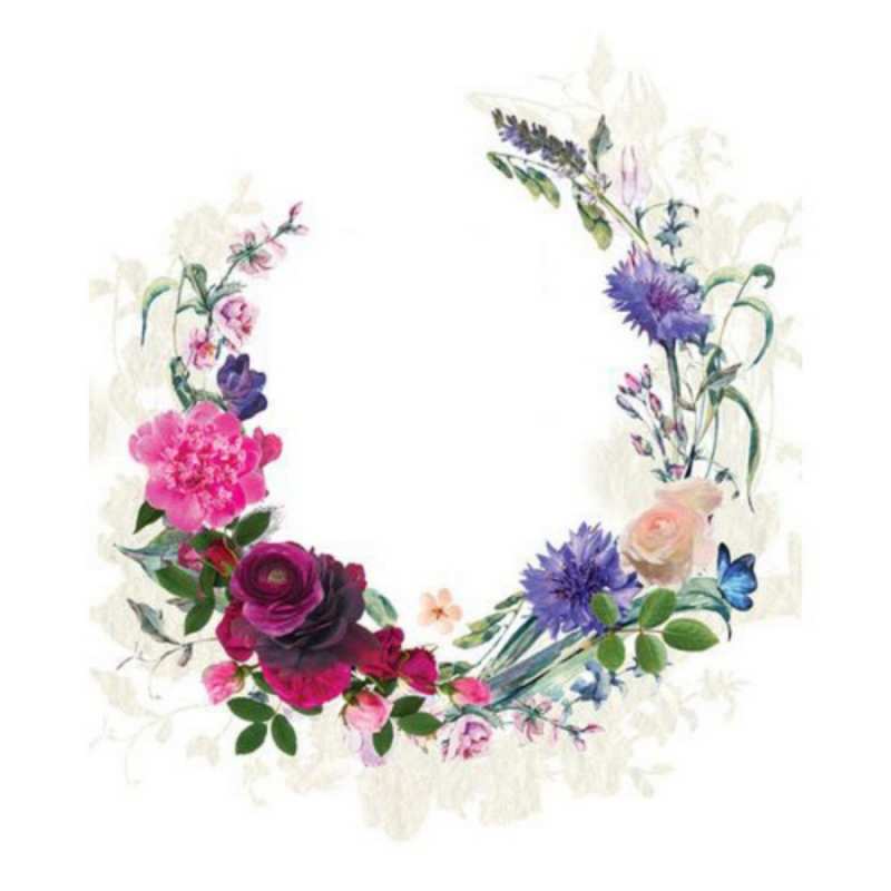 Открытка Прелестная поздравительная открытка ко дню рождения Открытка для родных на праздничный день из цветов Happy Birthday 