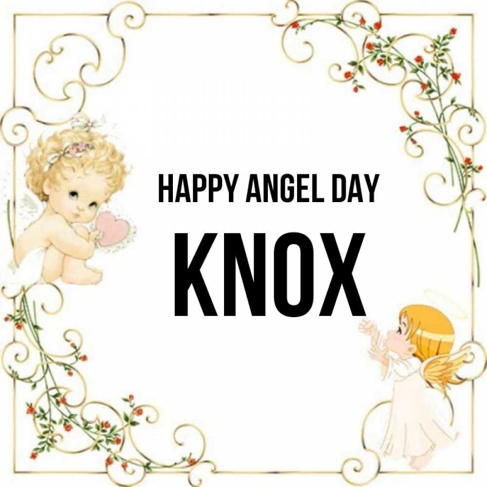 Greetings card с именем, Knox happy angel day ангелы желают прекрасных именин Greetings with text for free download 