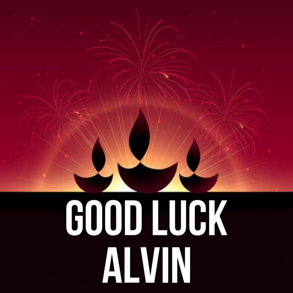 Greetings card с именем, Alvin Good luck праздник Greetings with text for free download 