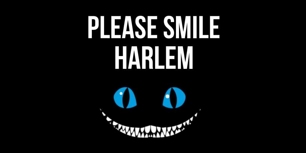 Greetings card с именем, Harlem Please smile кот улыбается Greetings with text for free download 