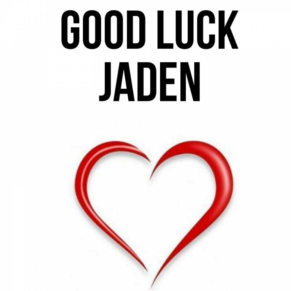 Greetings card с именем, Jaden Good luck для удачливых людей Greetings with text for free download 