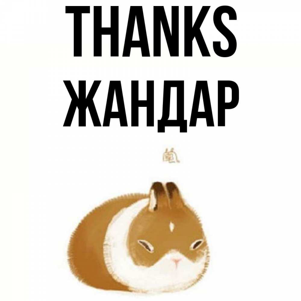 Greetings card с именем, Жандар Thanks коричнево белый домашний питомец Greetings with text for free download 