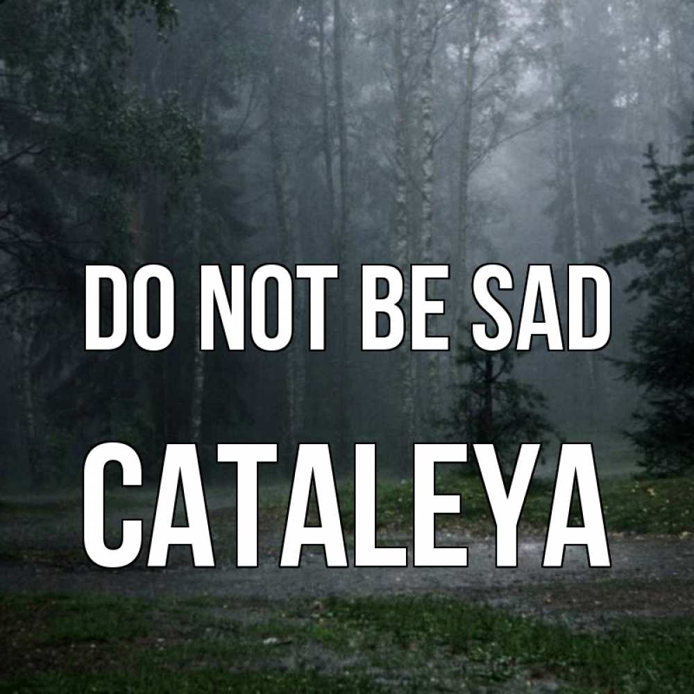 Greetings card с именем, Cataleya Do not be sad осень Greetings with text for free download 