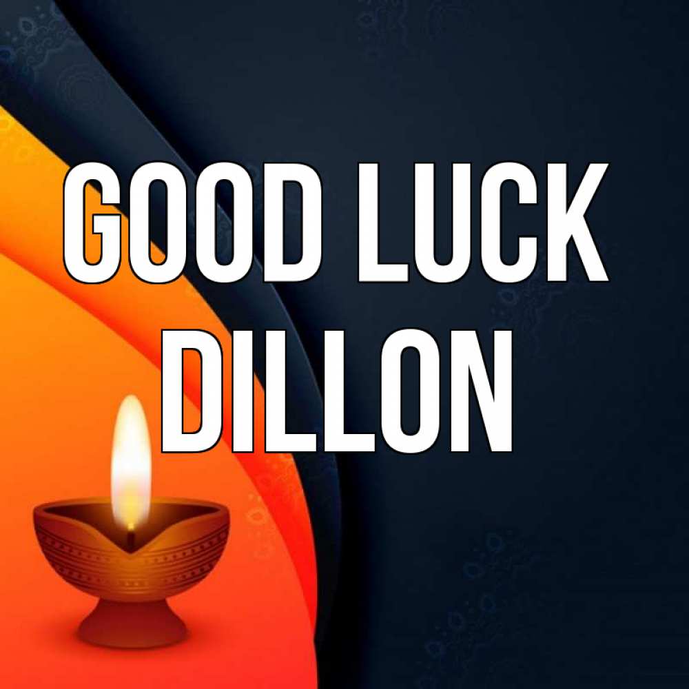 Greetings card с именем, Dillon Good luck абстрактный фон Greetings with text for free download 