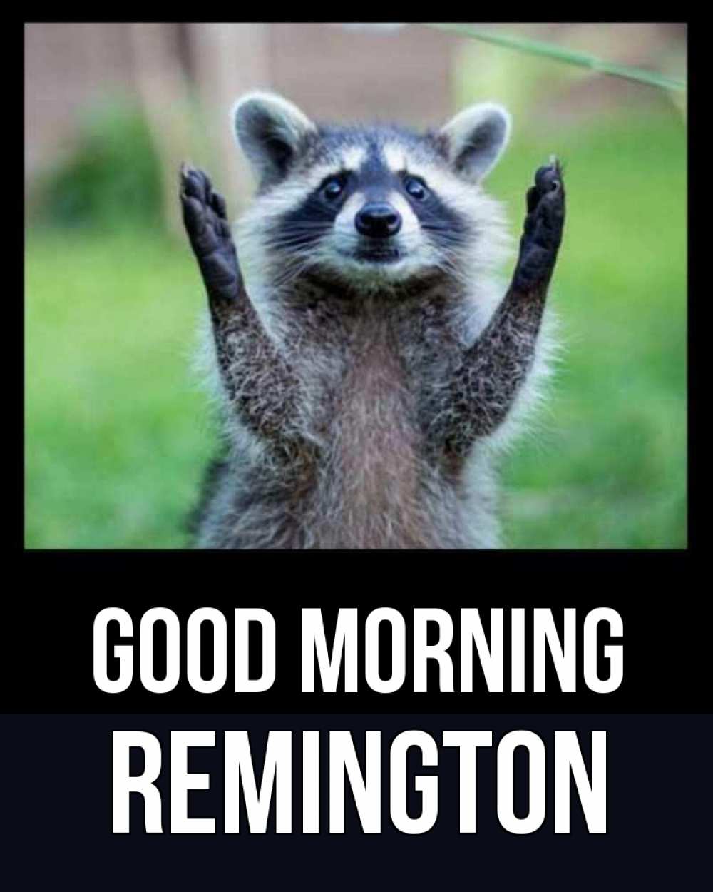 Greetings card с именем, Remington Good morning хорошее настроение утречком Greetings with text for free download 