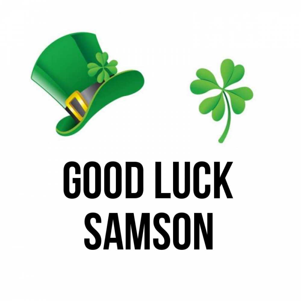 Greetings card с именем, Samson Good luck на удачу 1 Greetings with text for free download 