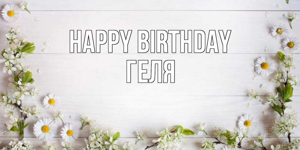 Greetings card с именем, Геля Happy Birthday Воздушные шары Greetings with text for free download 