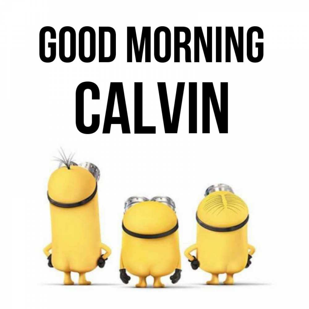 Greetings card с именем, Calvin Good morning подписать открытку онлайн бесплатно Greetings with text for free download 