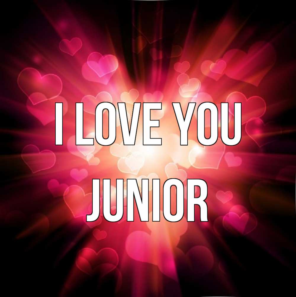 Greetings card с именем, Junior I love you рамочка 1 Greetings with text for free download 