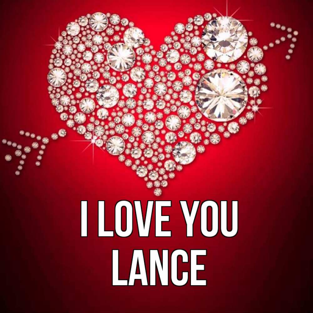 Greetings card с именем, Lance I love you стрела купидона Greetings with text for free download 