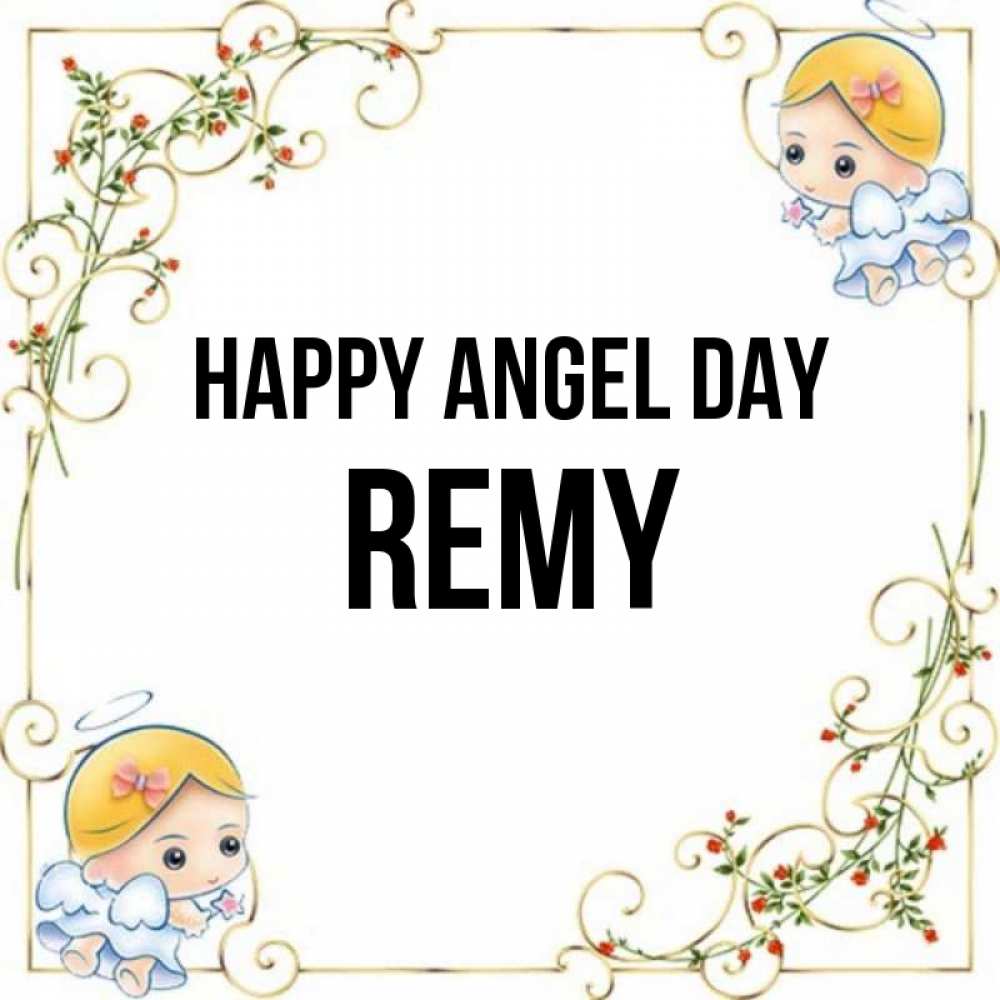 Greetings card с именем, Remy happy angel day девочки ангелы Greetings with text for free download 