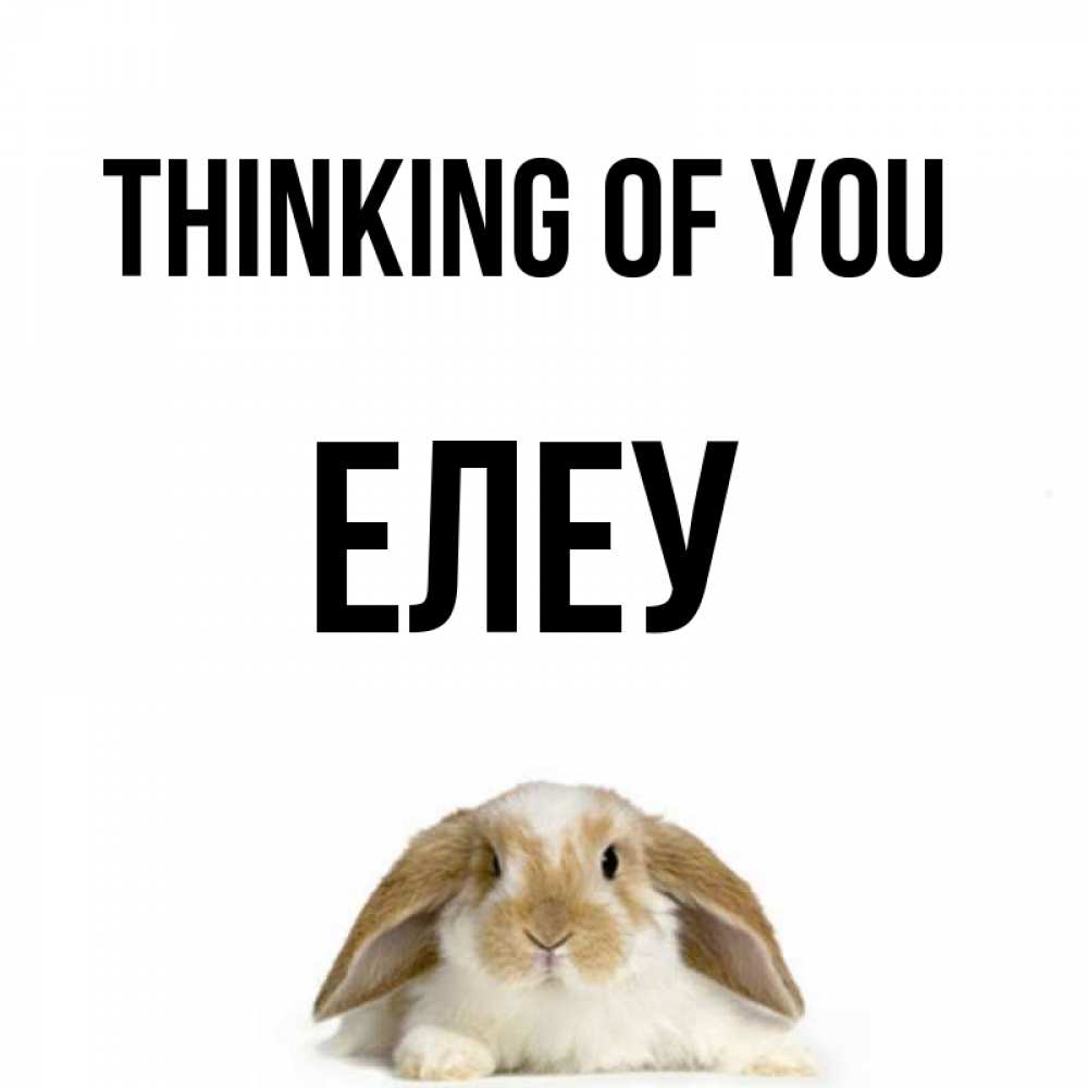 Greetings card с именем, Елеу Thinking of you подписать своими руками онлайн Greetings with text for free download 