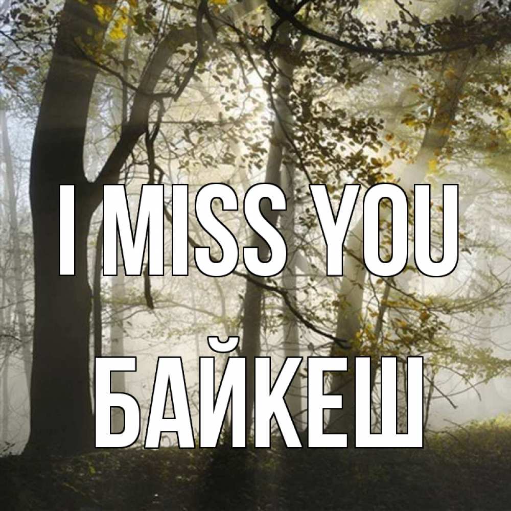 Greetings card с именем, Байкеш I miss you грустно Greetings with text for free download 