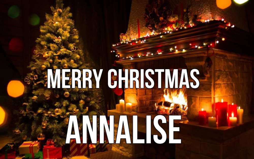 Greetings card с именем, Annalise Merry Christmas новый год Greetings with text for free download 