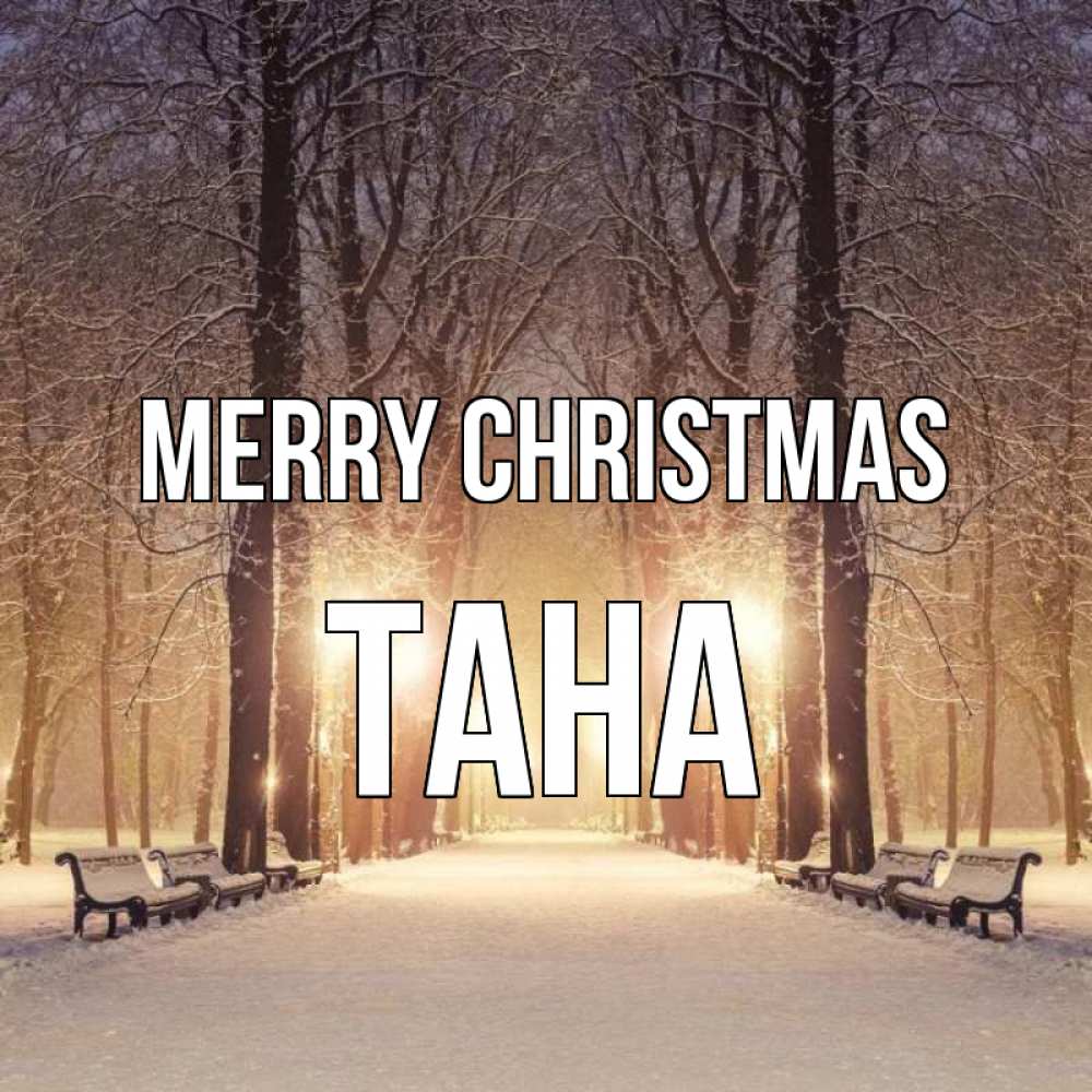 Greetings card с именем, ТАНА Merry Christmas зима, парк, фонарь, лес Greetings with text for free download 
