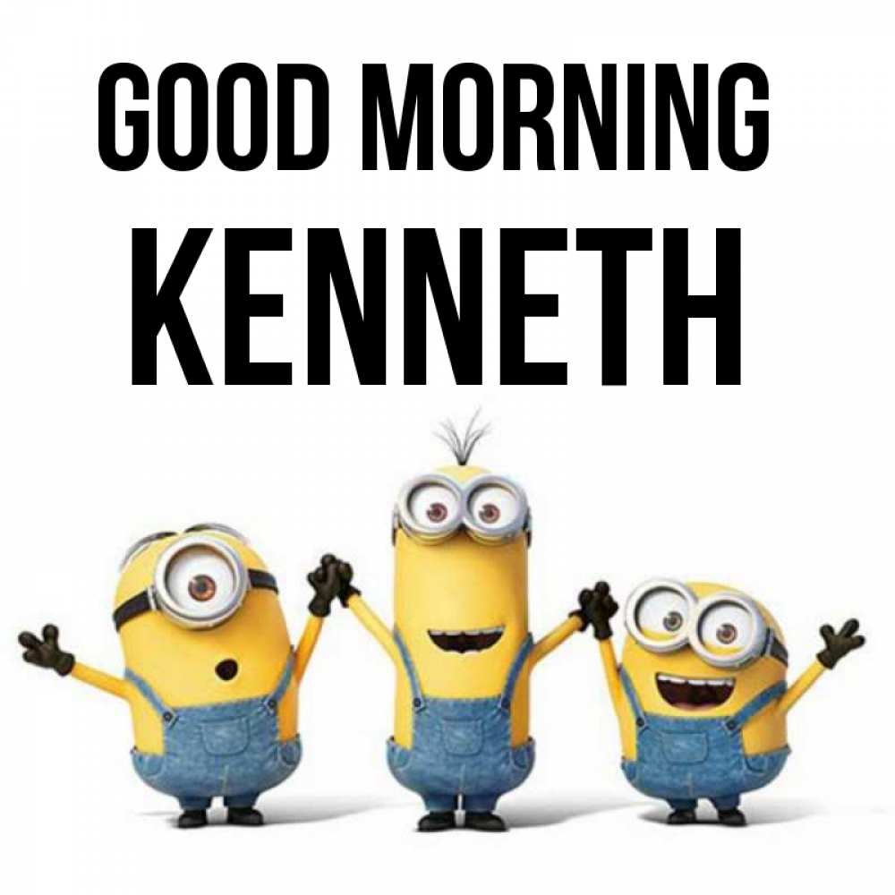 Greetings card с именем, Kenneth Good morning бодренького утра Greetings with text for free download 
