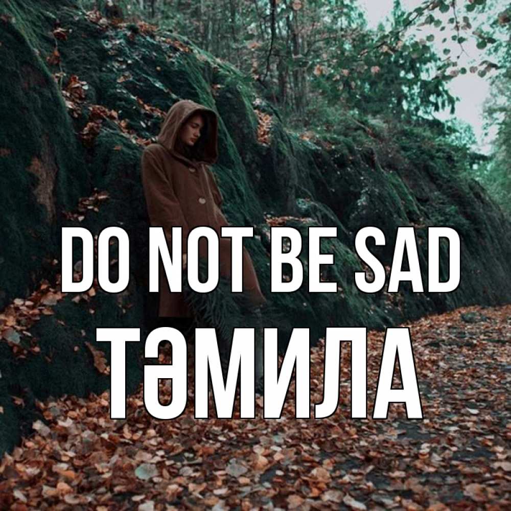 Greetings card с именем, ТӘМИЛА Do not be sad осенний лес Greetings with text for free download 