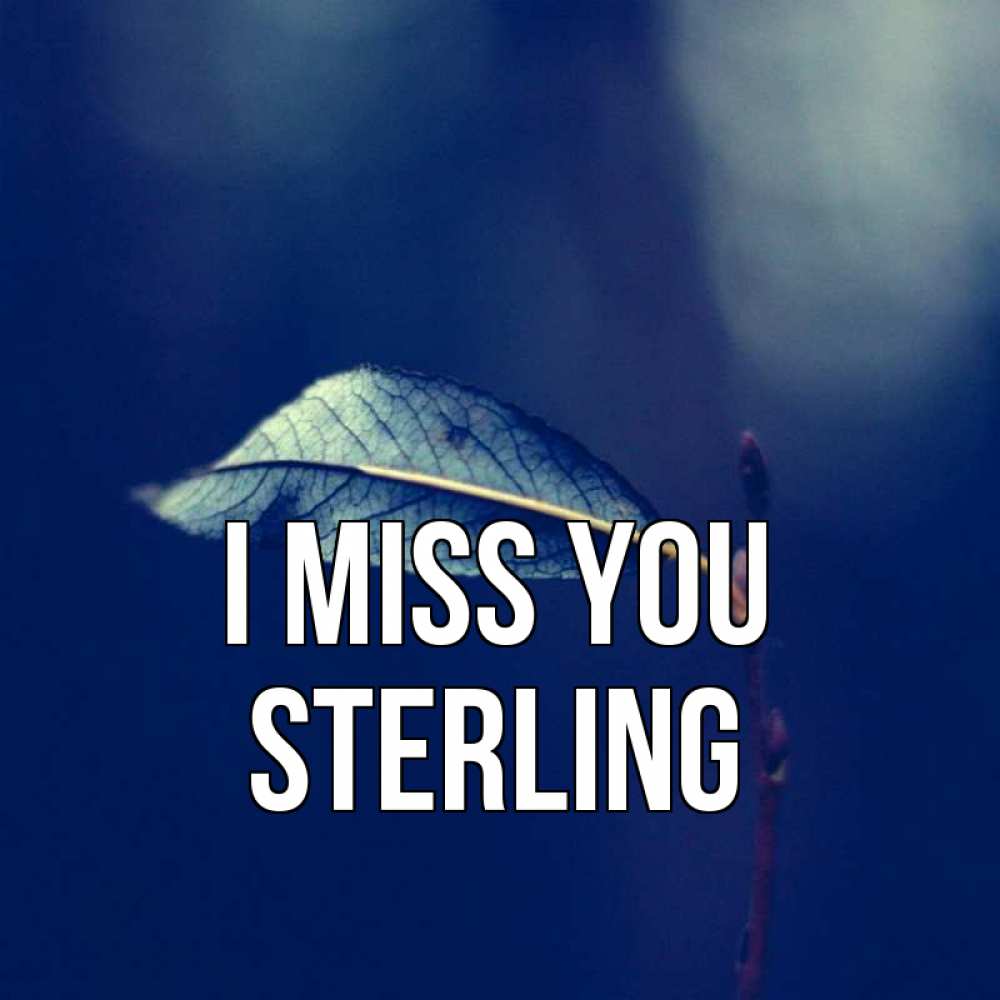 Greetings card с именем, Sterling I miss you одна ветка 1 Greetings with text for free download 