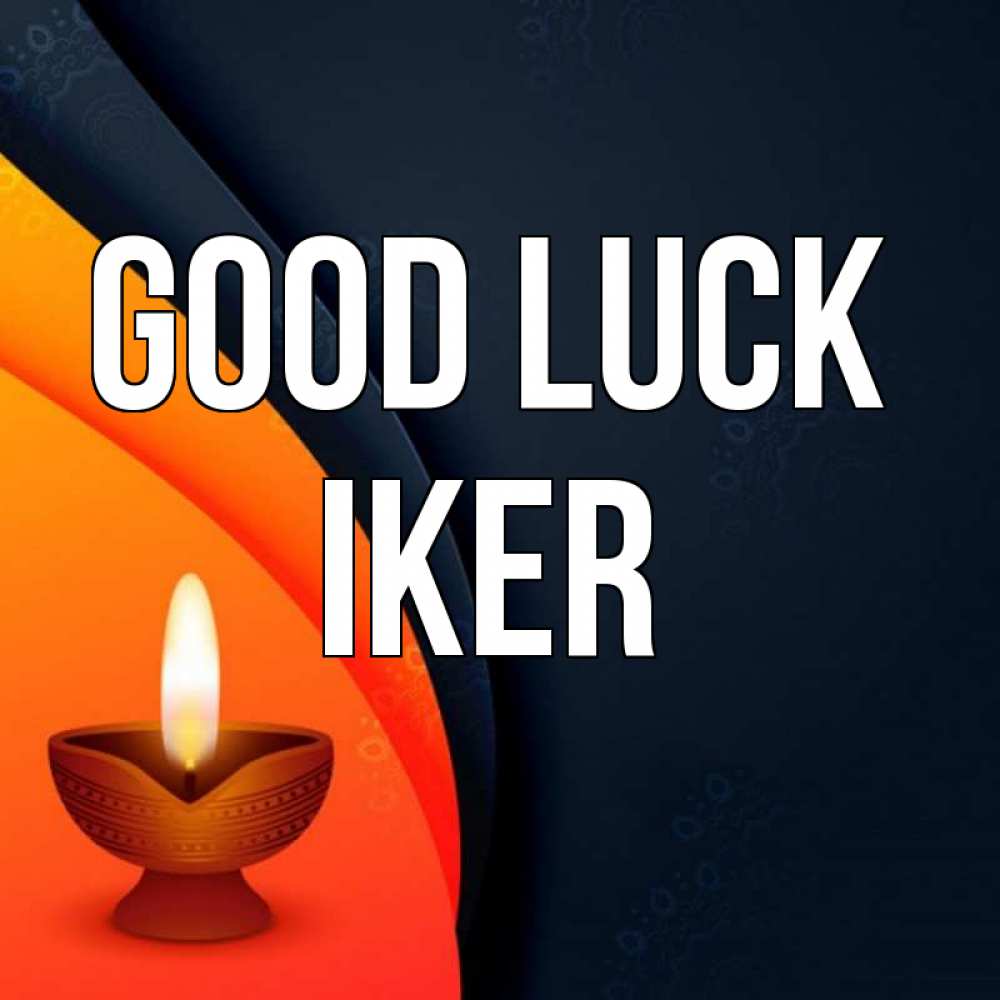Greetings card с именем, Iker Good luck абстрактный фон Greetings with text for free download 