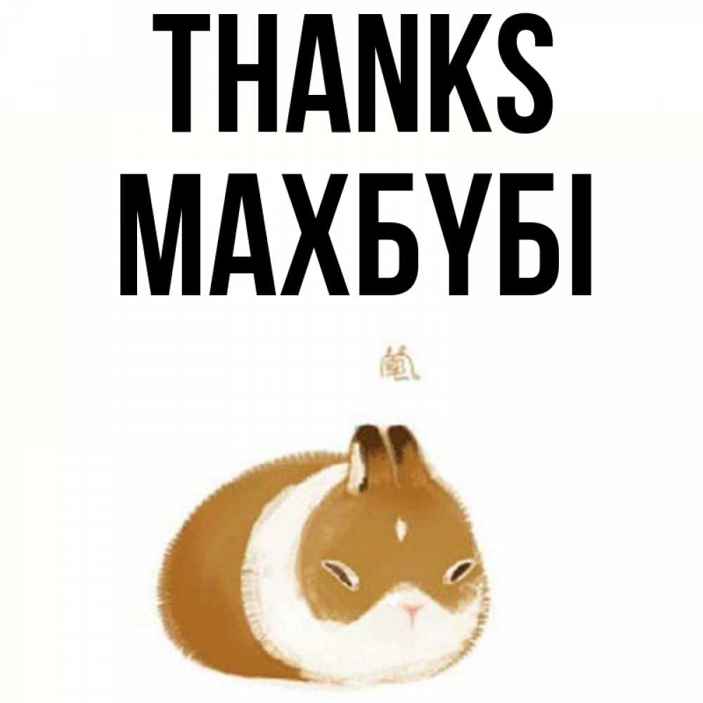 Greetings card с именем, МАХБҮБІ Thanks коричнево белый домашний питомец Greetings with text for free download 