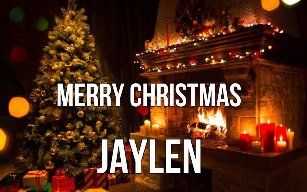 Greetings card с именем, Jaylen Merry Christmas новый год Greetings with text for free download 