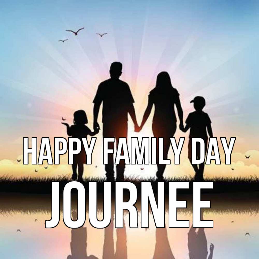 Greetings card с именем, Journee happy family day сын, дочка, мама, папа, море , закат Greetings with text for free download 