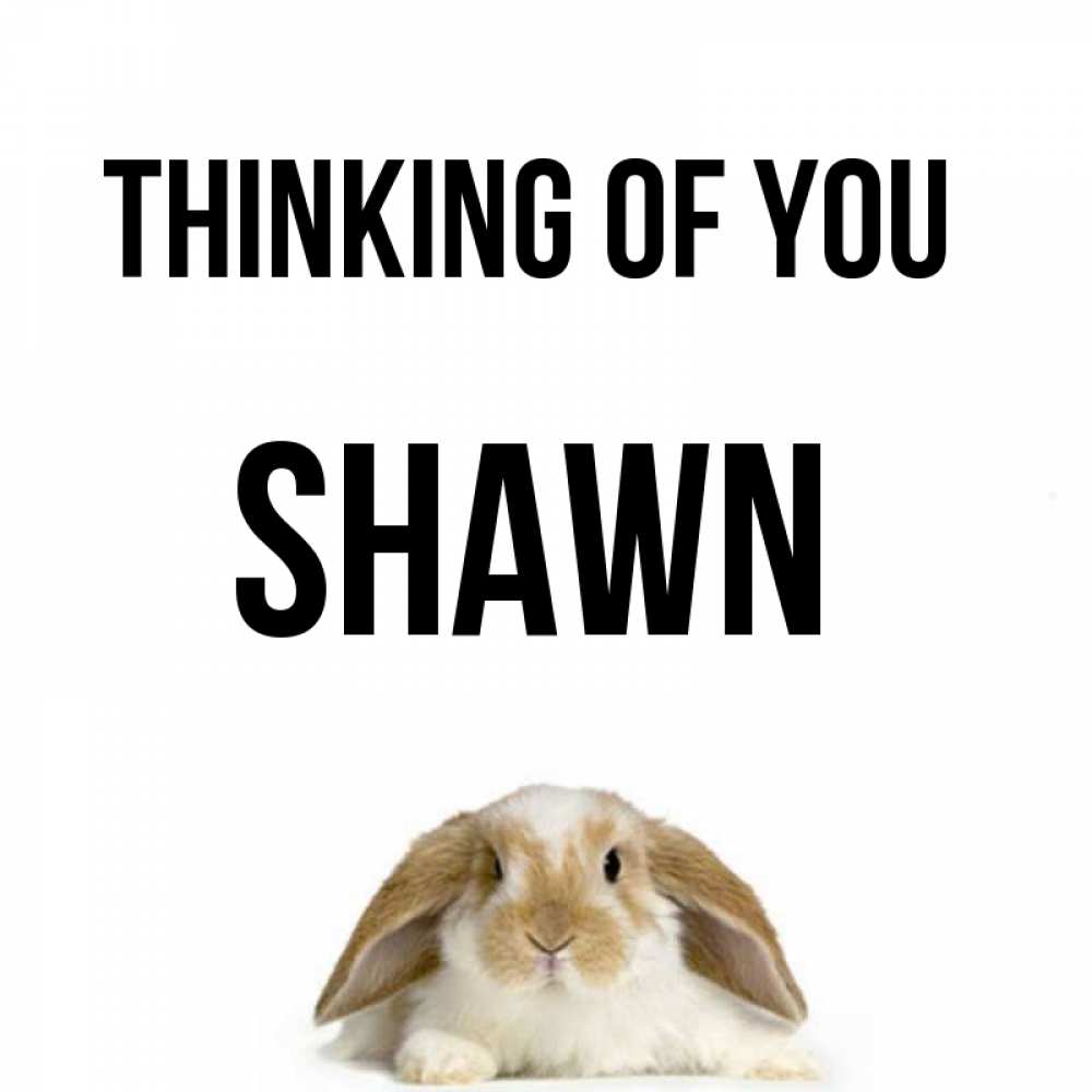 Greetings card с именем, Shawn Thinking of you подписать своими руками онлайн Greetings with text for free download 