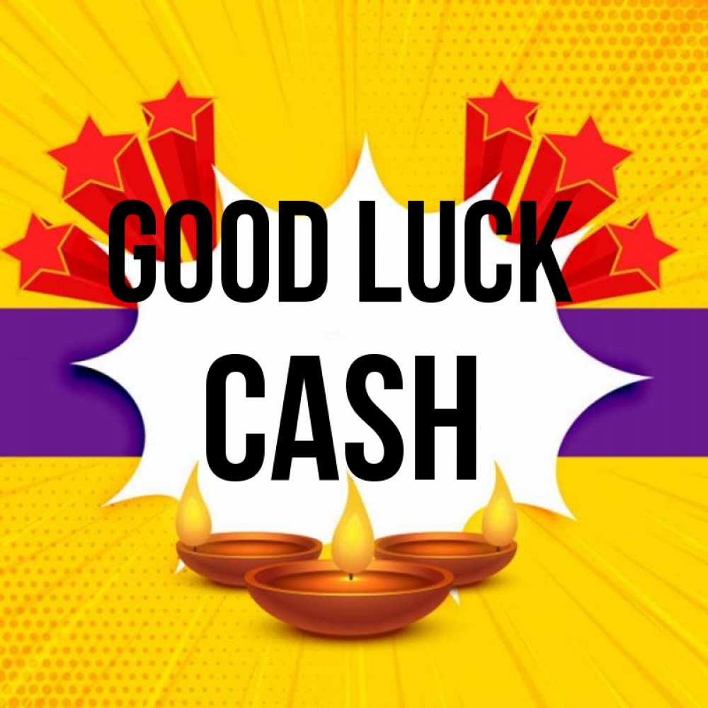 Greetings card с именем, Cash Good luck векторное изображение Greetings with text for free download 
