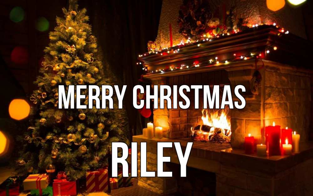 Greetings card с именем, Riley Merry Christmas новый год Greetings with text for free download 