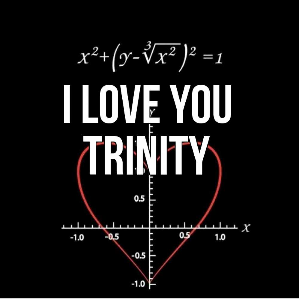 Greetings card с именем, Trinity I love you сердечная формула Greetings with text for free download 